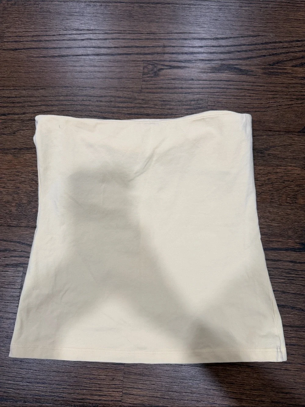 Butter Yellow Tube Top with Ruched Front